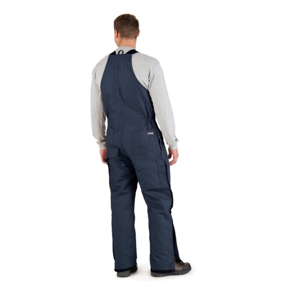 Berne Heritage Insulated Duck Bib Overall Navy XL Tall - Picture 2 of 4